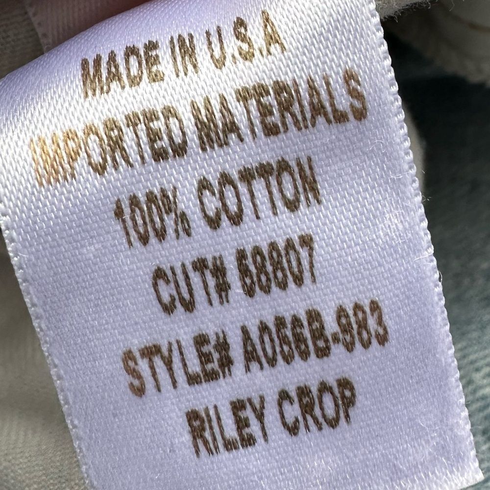 AGOLDE Riley high rise straight crop jeans pants Color Shatter Size 27 ripped‎ - Picture 4 of 6
